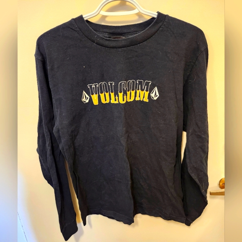 VOLCOM Long Sleeve Tee, Black, Size M, EUC